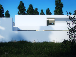 Architectural visualization of Casa del atrio by Fran Silvestre Arquitectos