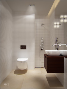 Interior design visualization 40m2 flat - bathroom