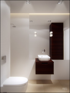 Interior design visualization 40m2 flat - bathroom