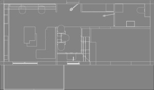 Interior design visualization 40m2 flat - plan