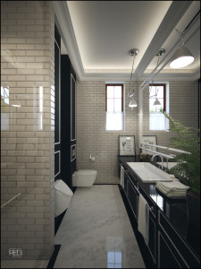 Interior design visualizations in Milanowek - bathroom