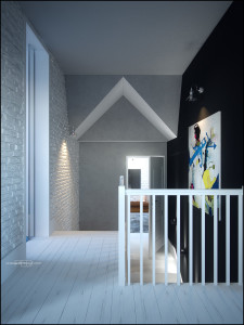 Interior design visualizations in Milanowek - stairway