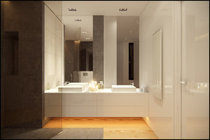 Interior design and visualization of a 80m2 flat - bathroom