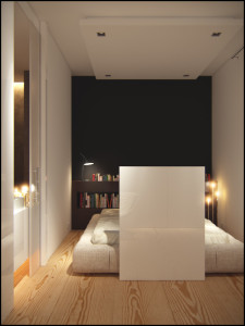 Interior design and visualization of a 80m2 flat - bedroom