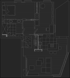 Interior design and visualization of a 80m2 flat - plan