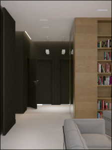 Interior design and visualization of a 70m2 flat - hallway