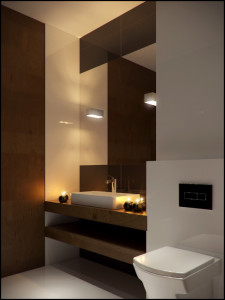 Interior design and visualization of a 70m2 flat - bathroom